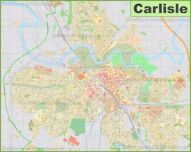 Detailed map of Carlisle