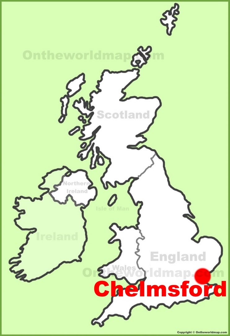 Chelmsford location on the UK Map