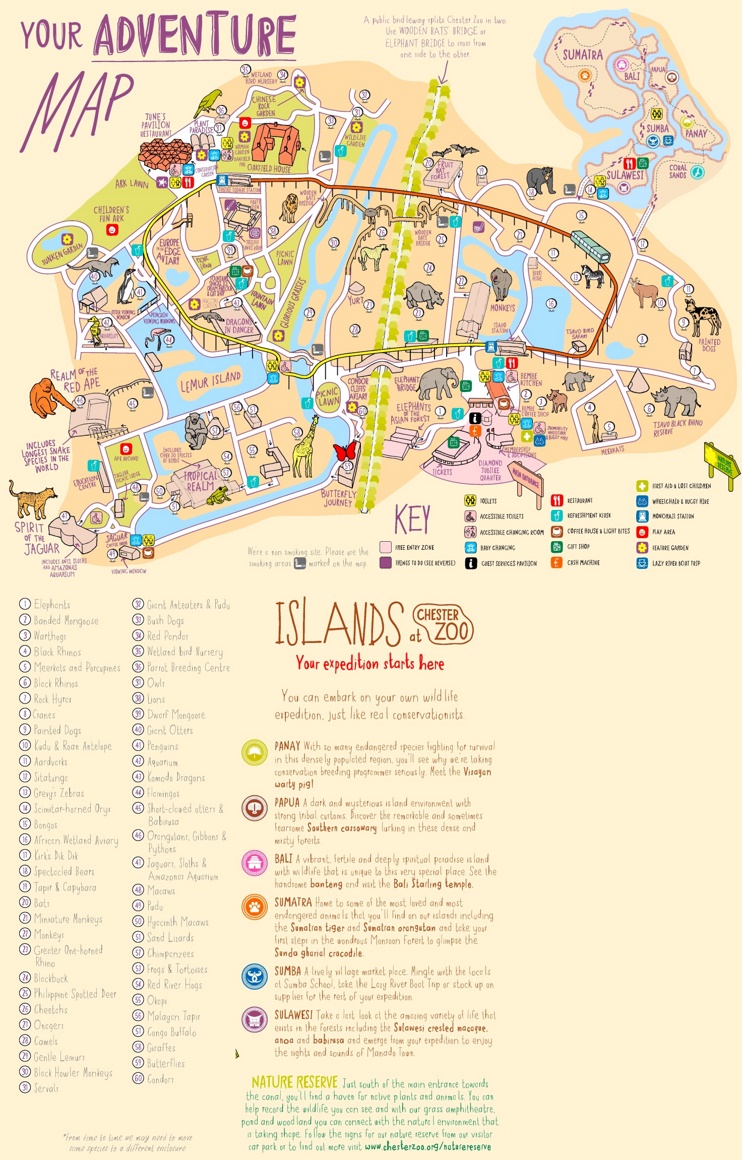 Chester Zoo map