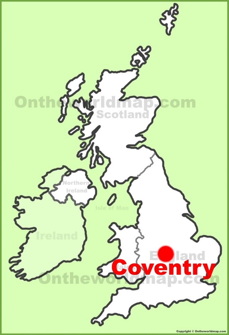 Coventry location on the UK Map