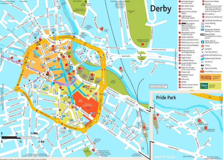 Derby tourist map