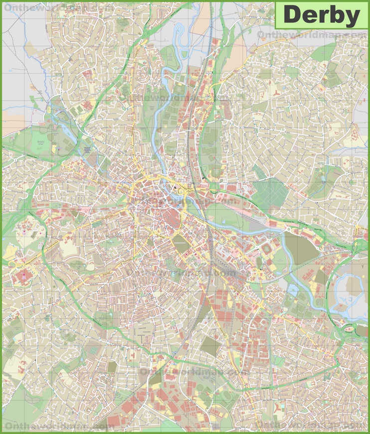 Detailed Map Of Derby Max 
