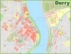 Derry city centre map