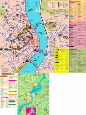 Derry hotels and sightseeings map