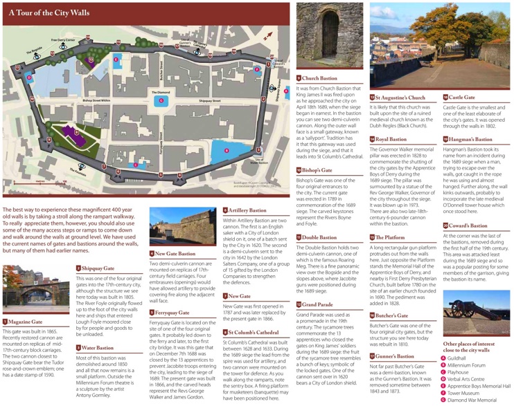 Derry walls map