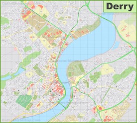 Detailed map of Derry
