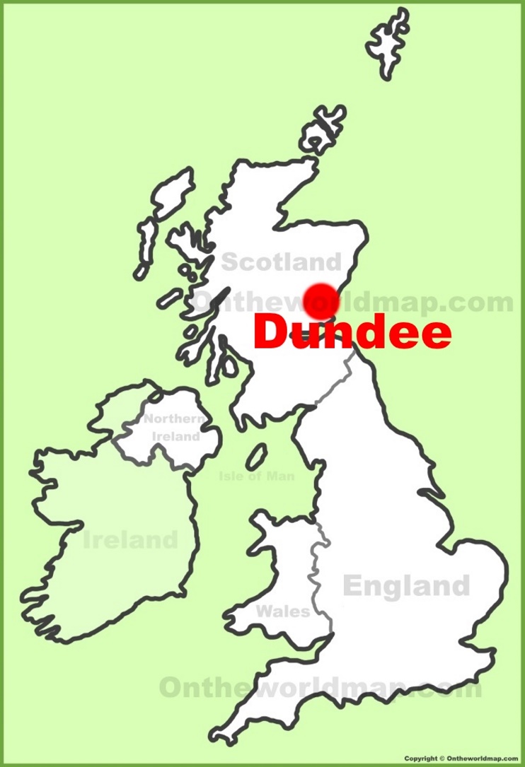 Dundee location on the UK Map
