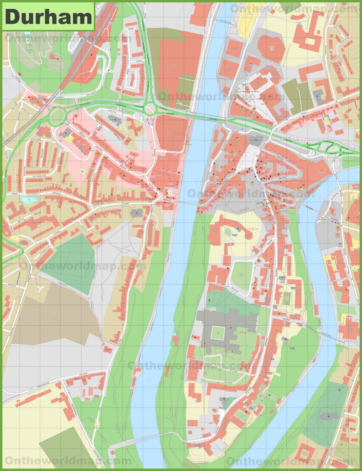 Durham city centre map