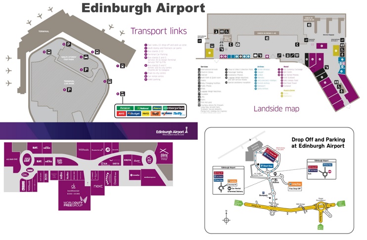 Edinburgh airport map