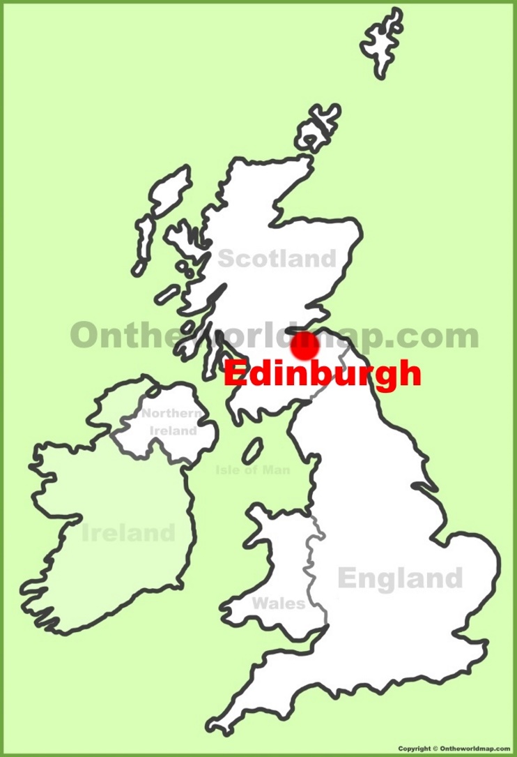 Edinburgh location on the UK Map 