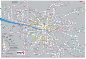 Glasgow bus map