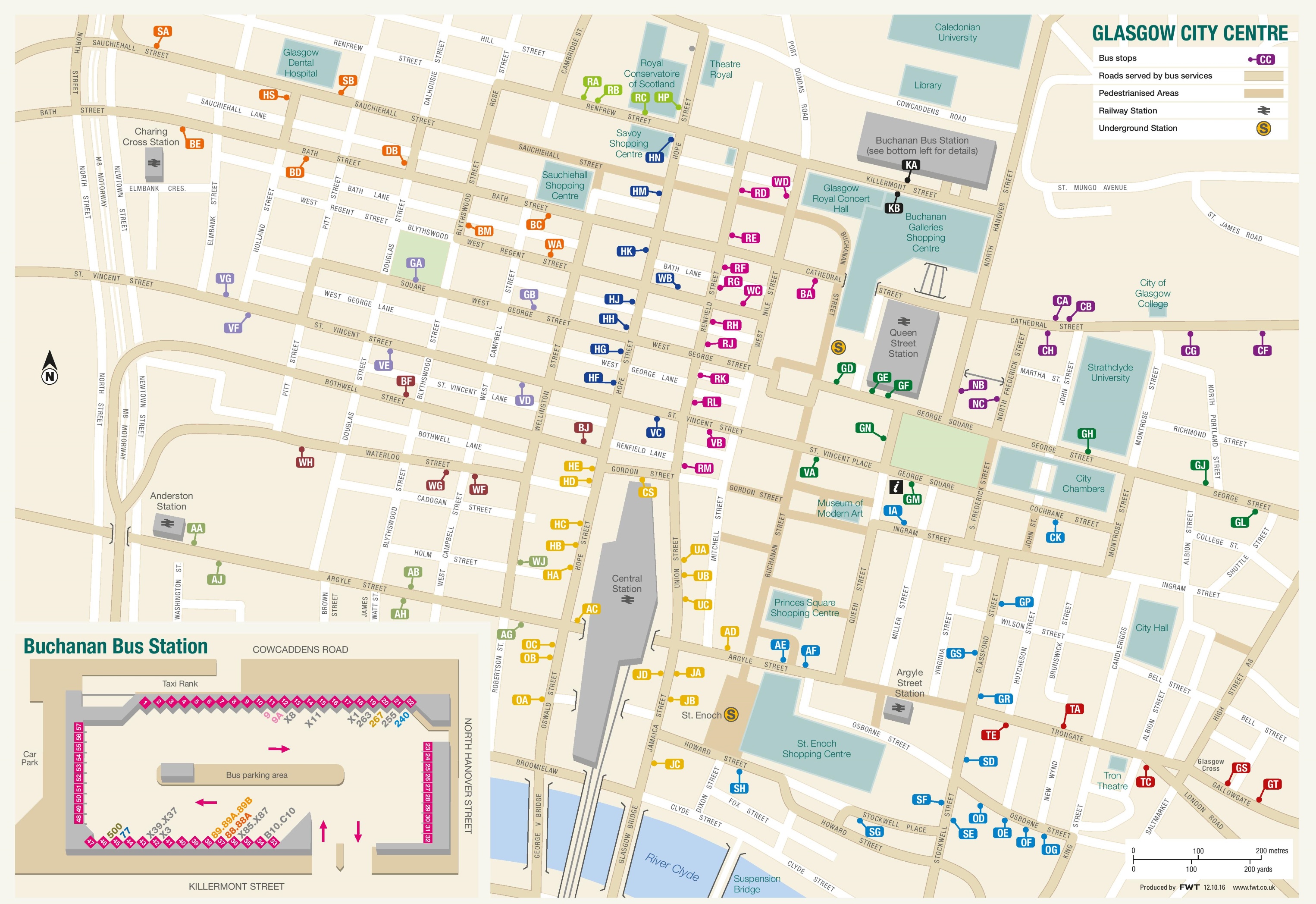 Glasgow city center map