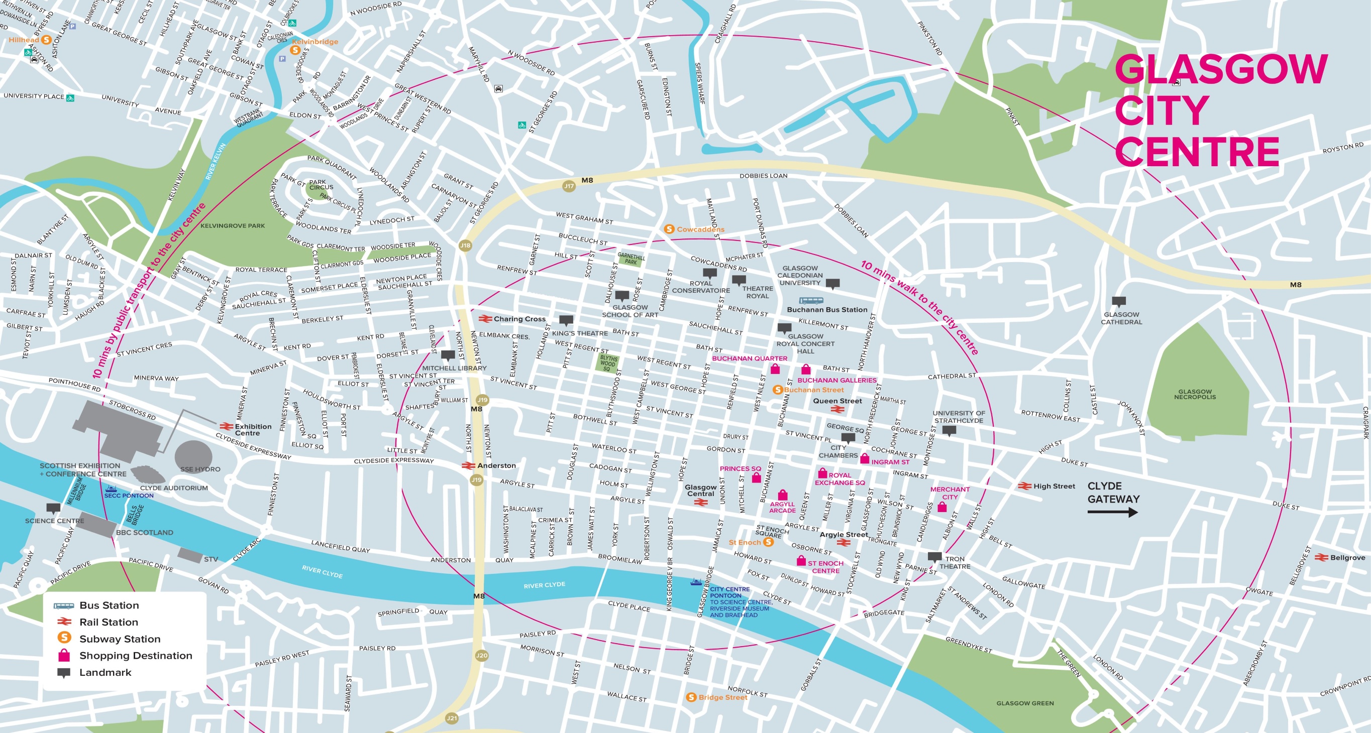 Maps Update #1200792: Tourist Map Glasgow – 10 TopRated Tourist