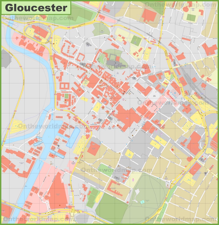 Gloucester city centre map