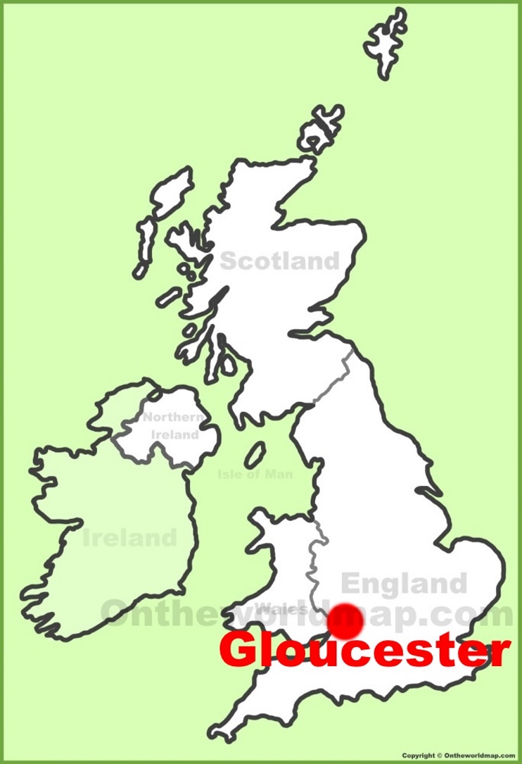 Gloucester location on the UK Map