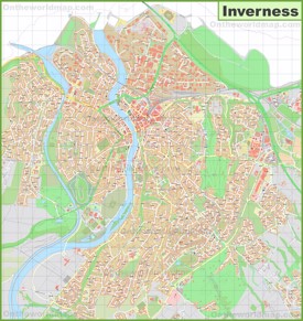 Detailed map of Inverness