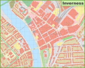 Inverness city centre map