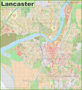 Detailed map of Lancaster