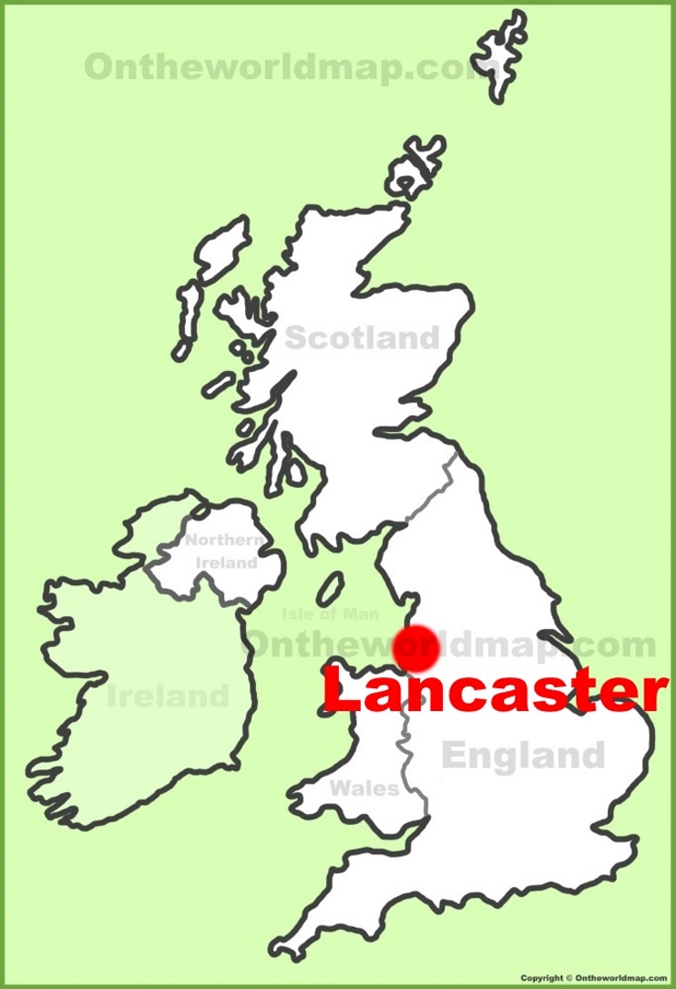 Lancaster location on the UK Map