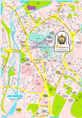 Leicester tourist map