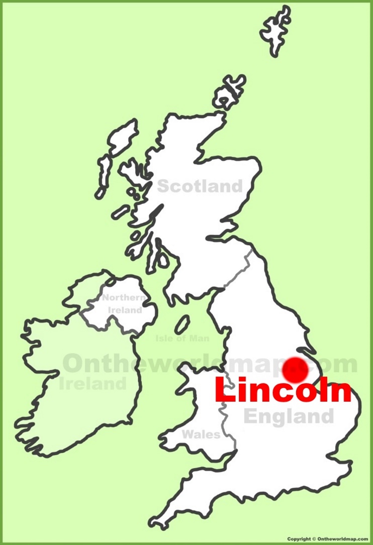 Lincoln location on the UK Map