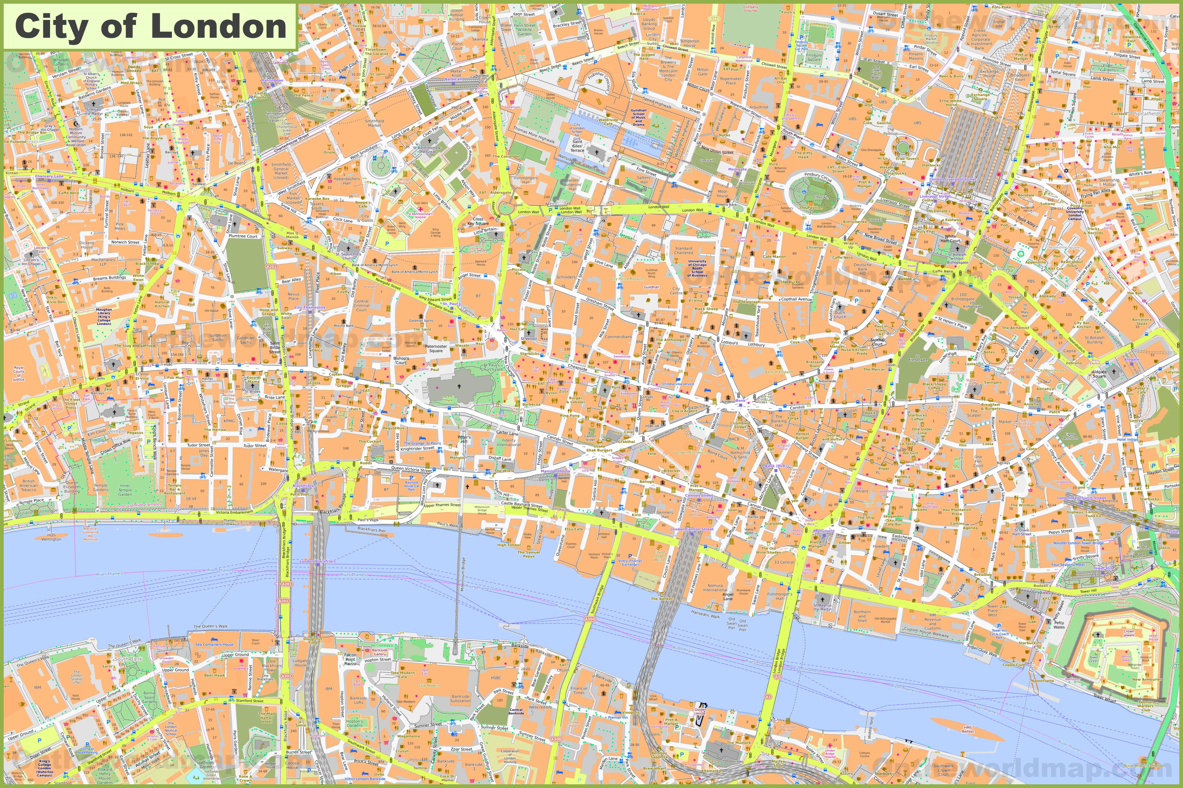 city of london map uk City Of London Map city of london map uk