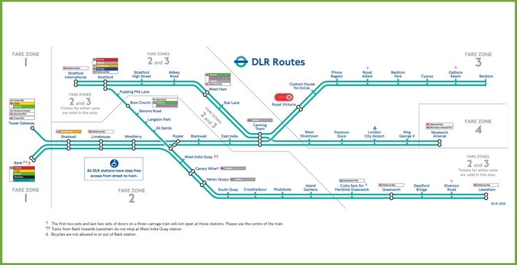 London DLR map