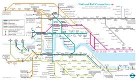 London mainline rail connections map