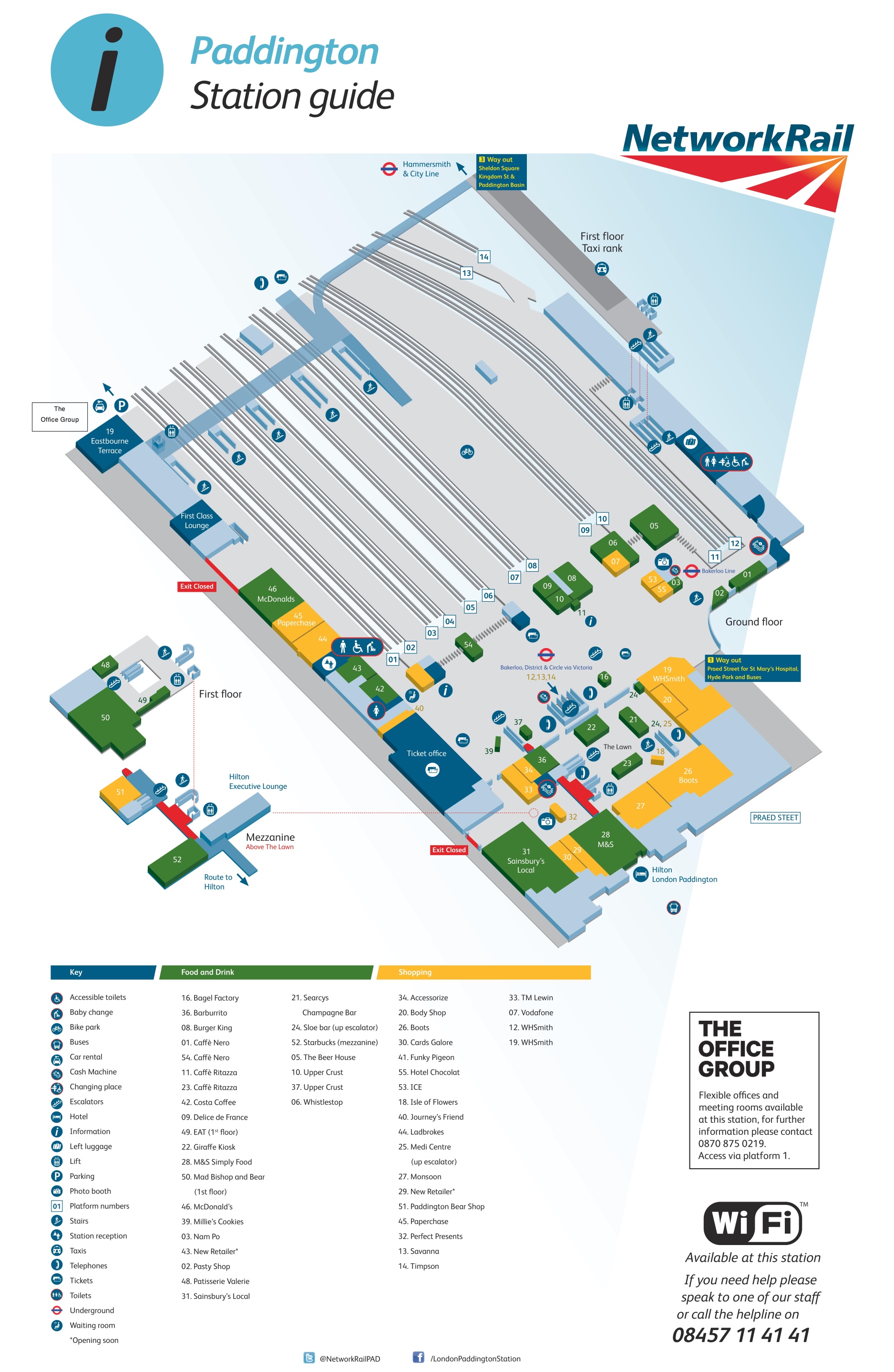 London Paddington Railway Station Map 