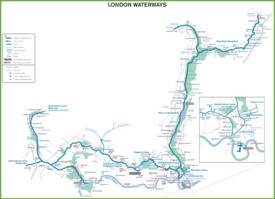 London Waterways Map