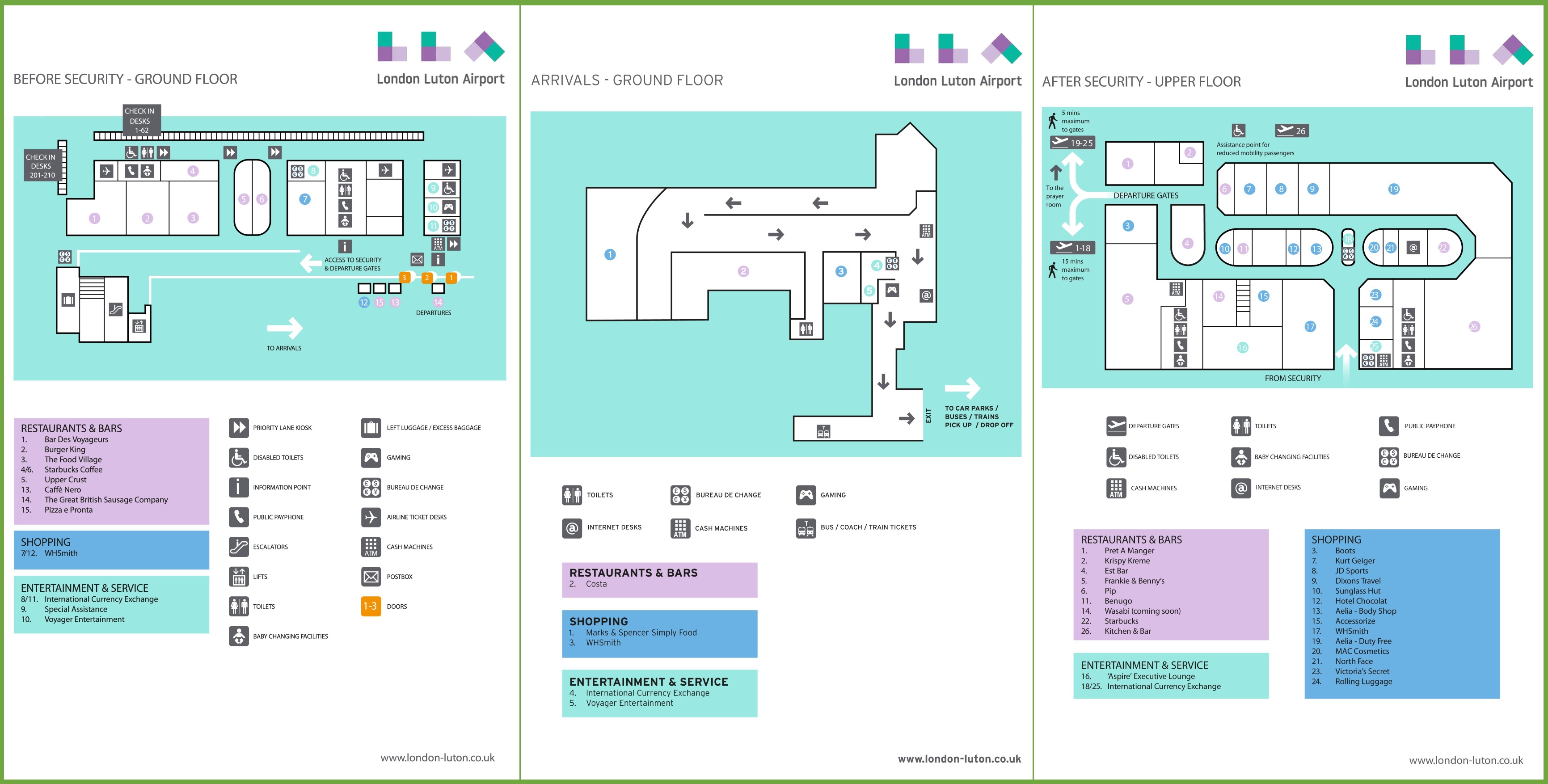Luton Airport Map Luton Airport Map