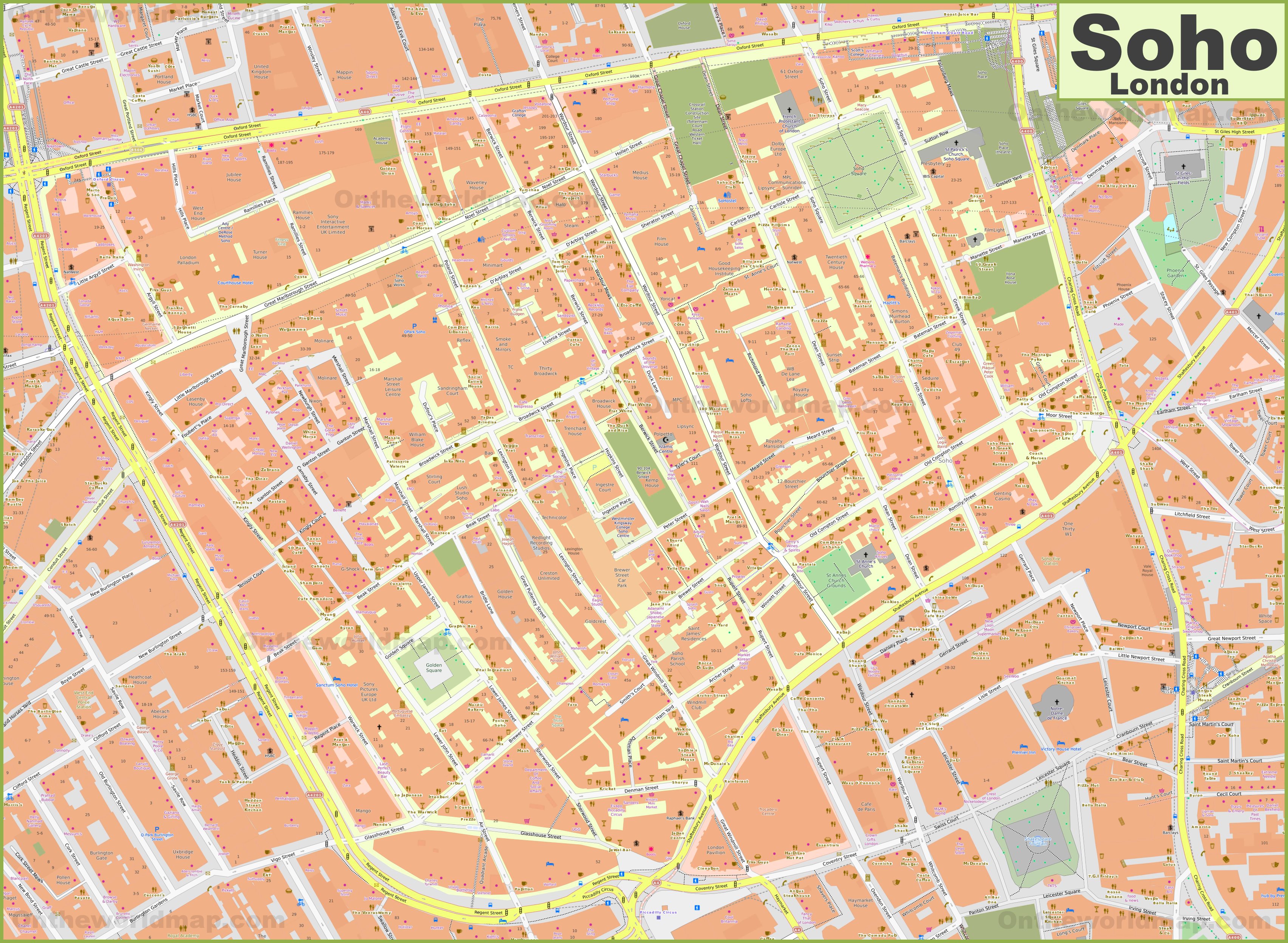 Map of Soho (London)