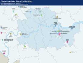 Outer London tourist attractions map