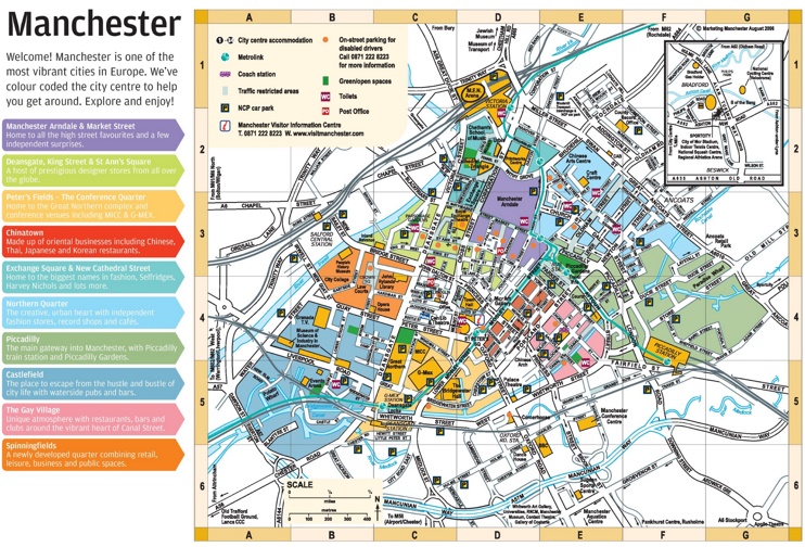 Manchester city centre map