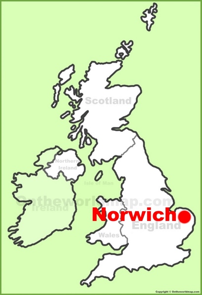 Norwich Location Map