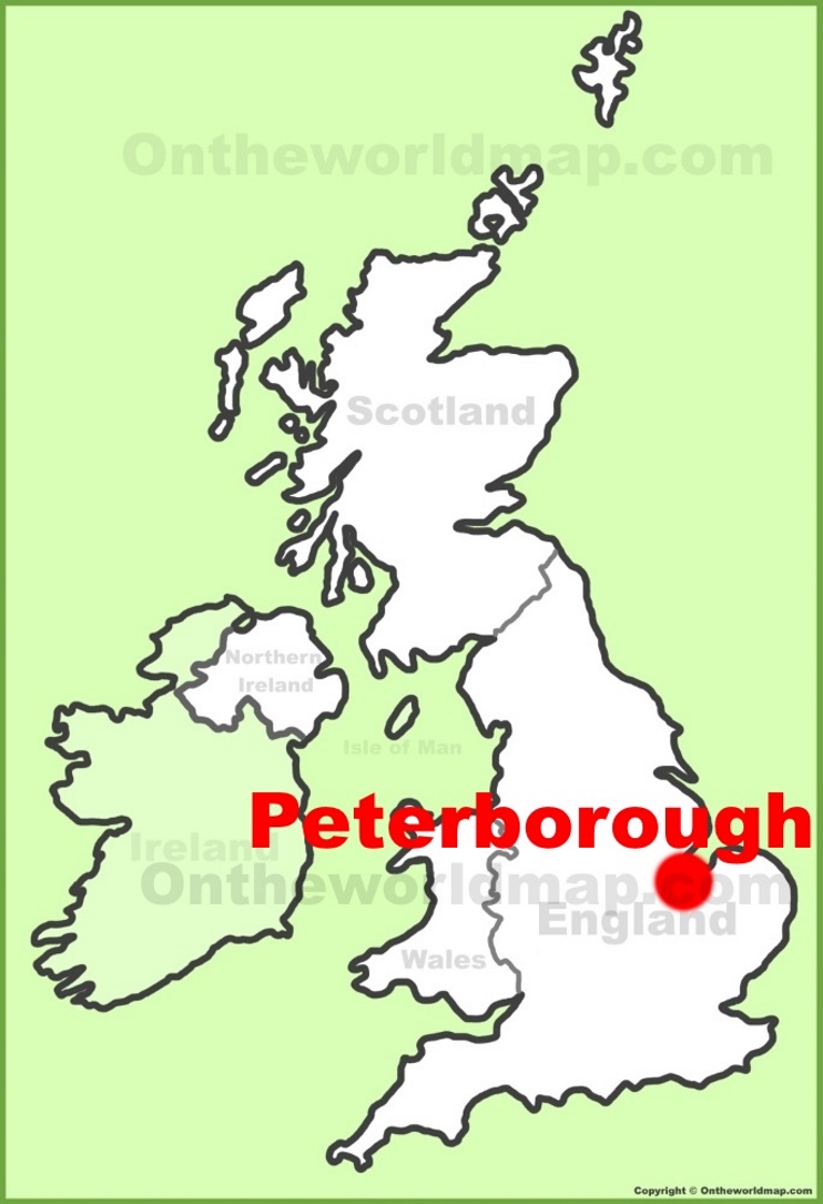 Peterborough location on the UK Map