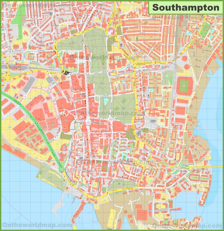 Southampton city centre map