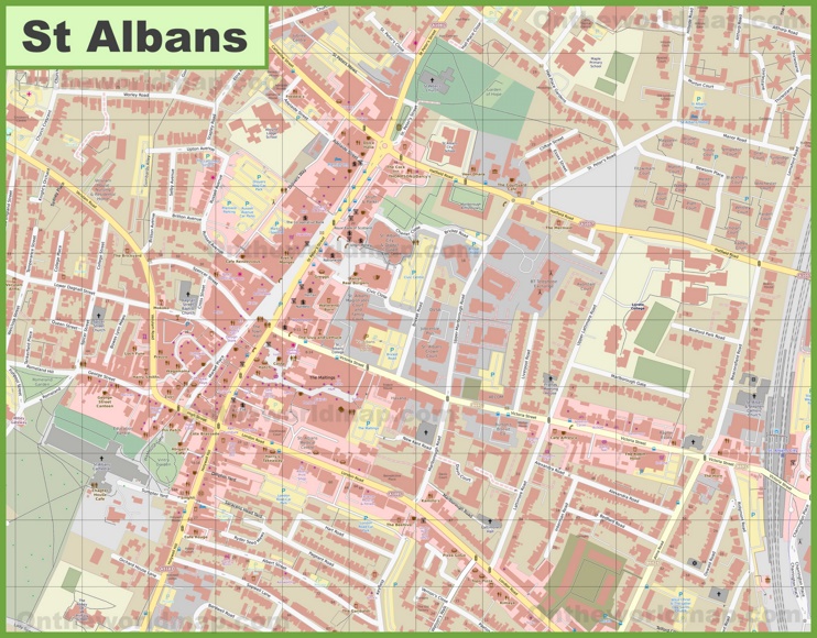 St Albans city centre map