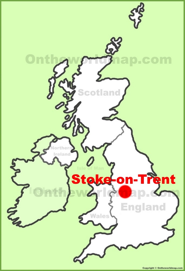 Stoke-on-Trent location on the UK Map