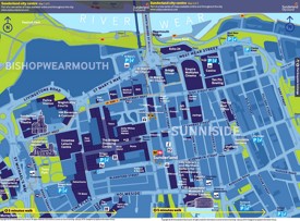 Sunderland city centre tourist map