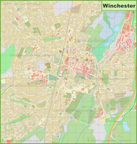 Detailed map of Winchester