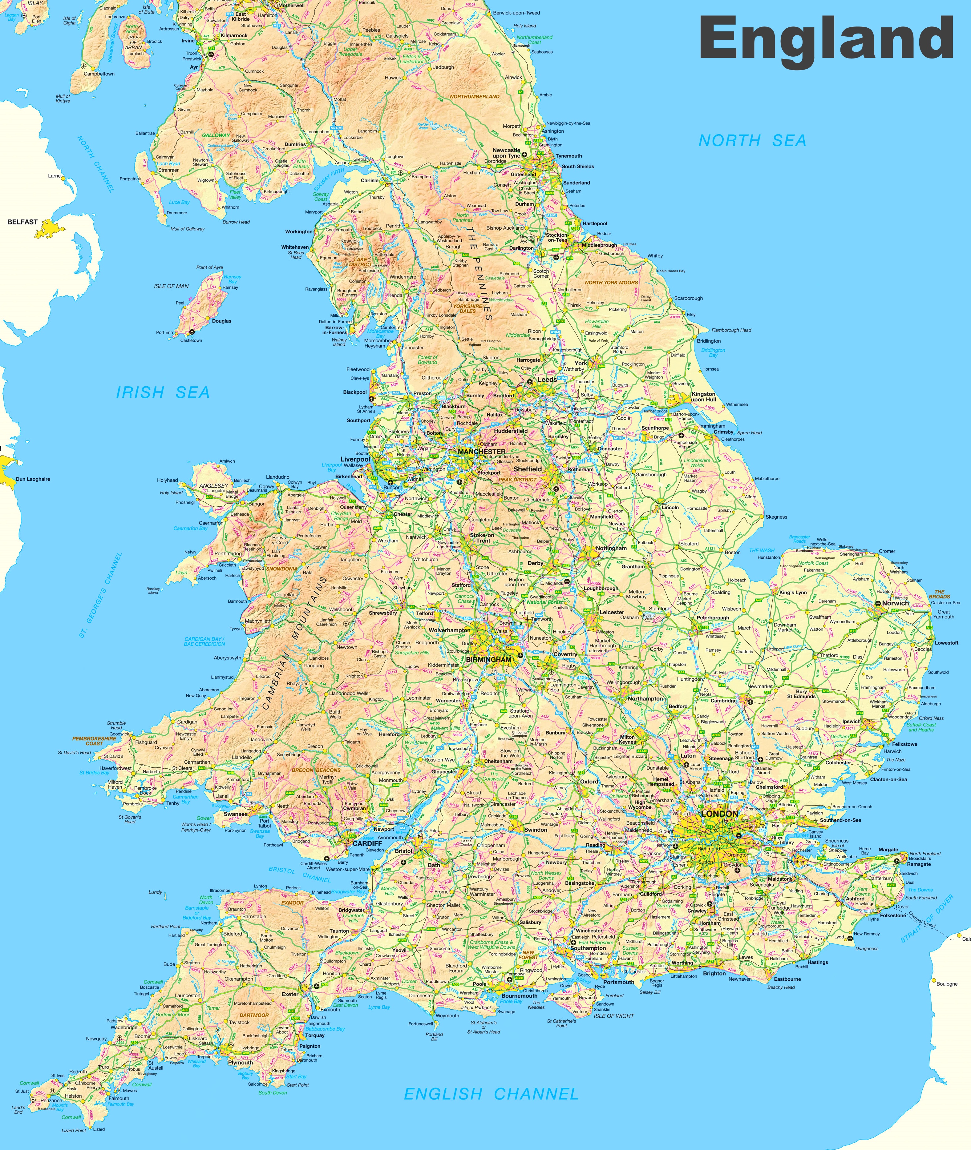 show me a map of england please Map Of England And Wales show me a map of england please