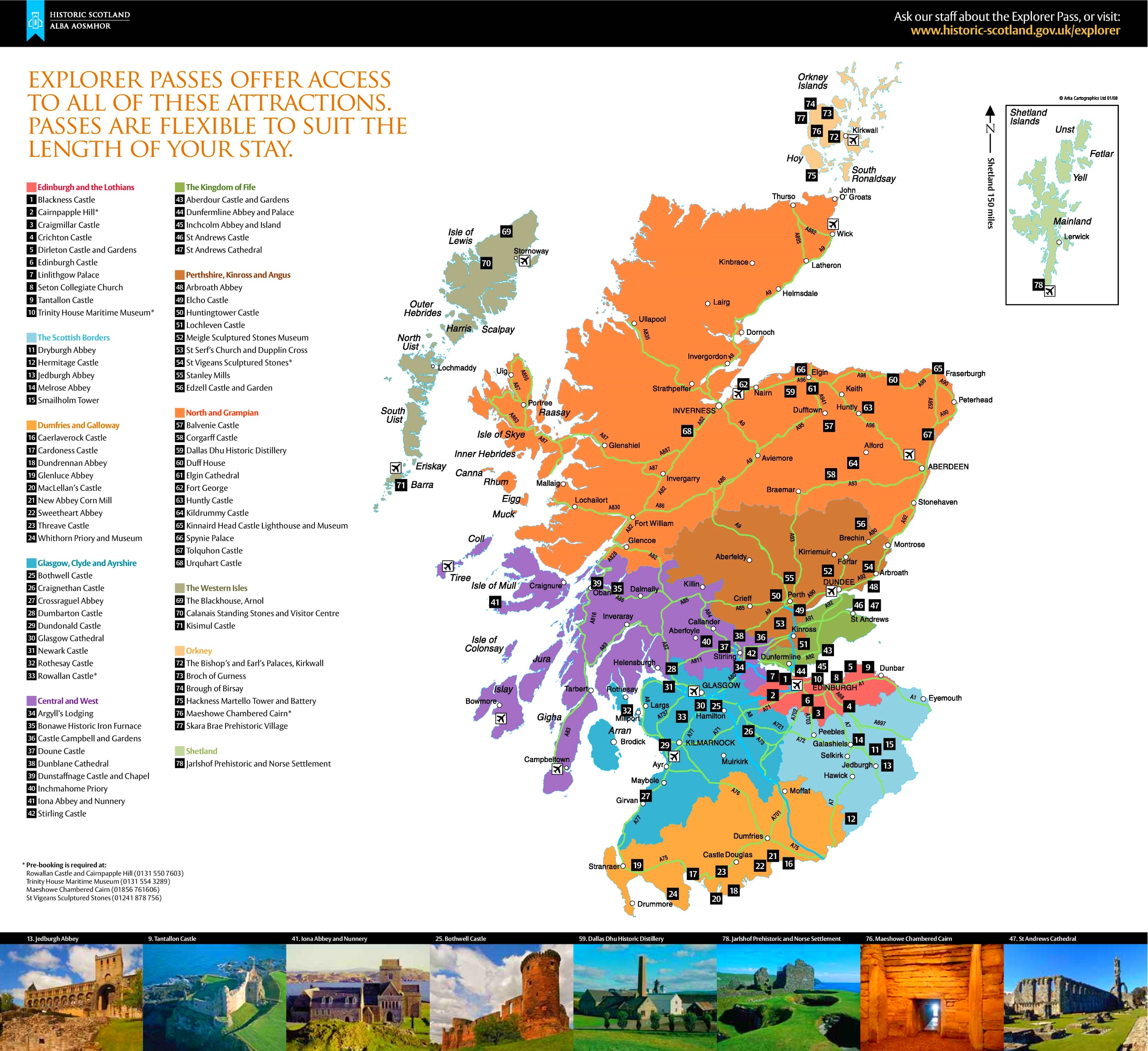 Scotland tourist attractions map