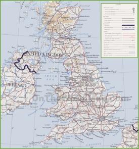 Topographic map of UK