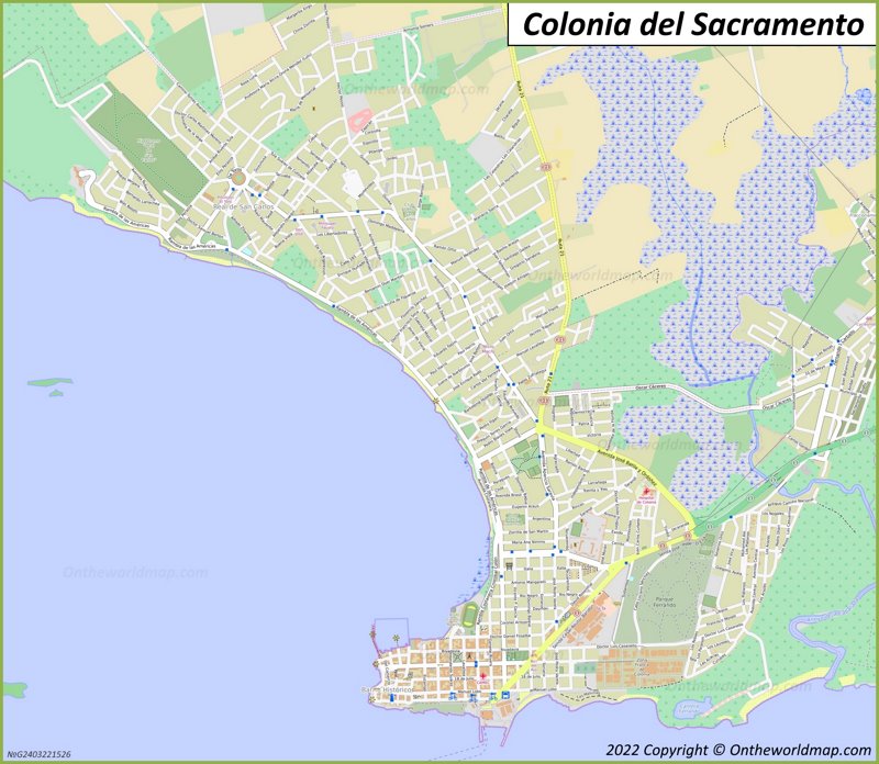 Colonia Del Sacramento Map Uruguay Detailed Maps Of Colonia Del