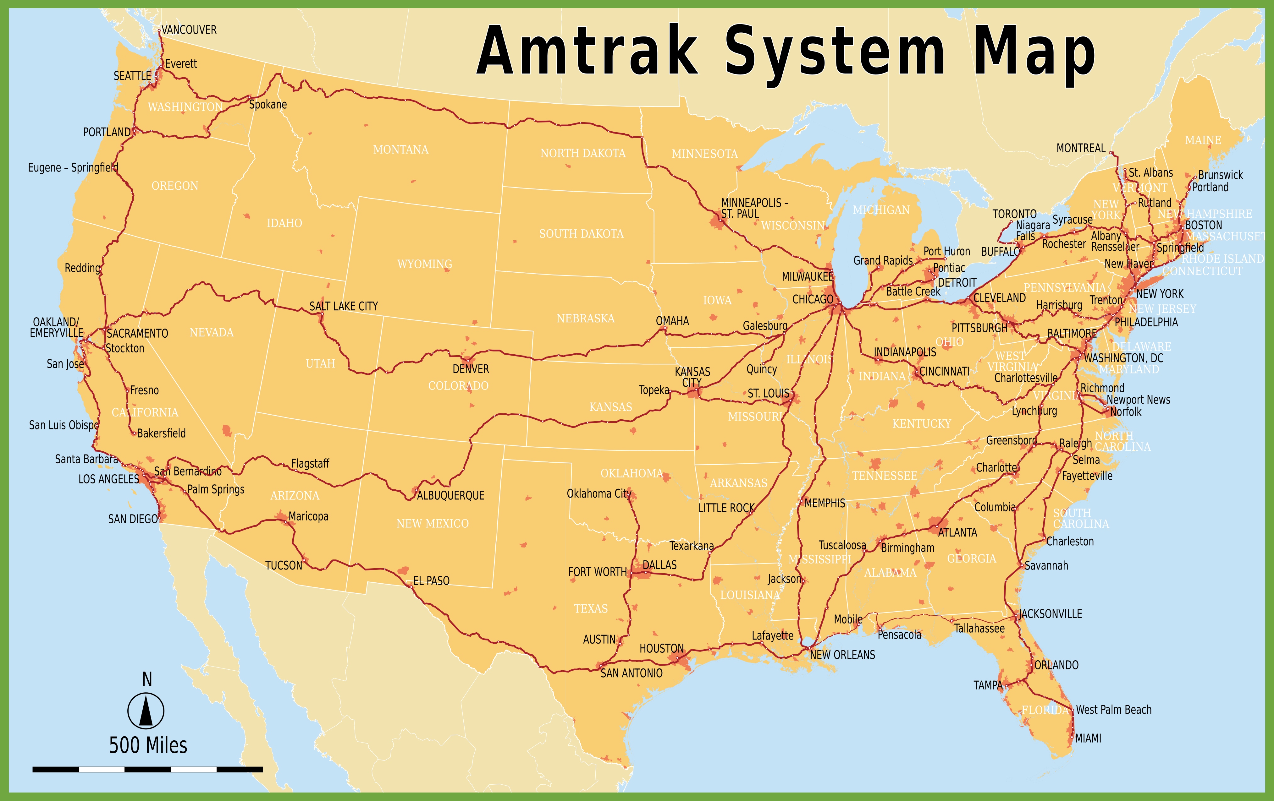 Amtrak Locations Map