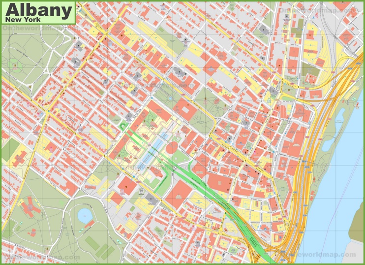 Albany downtown map