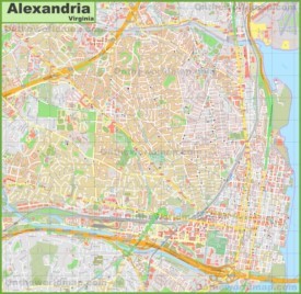 Large detailed map of Alexandria
