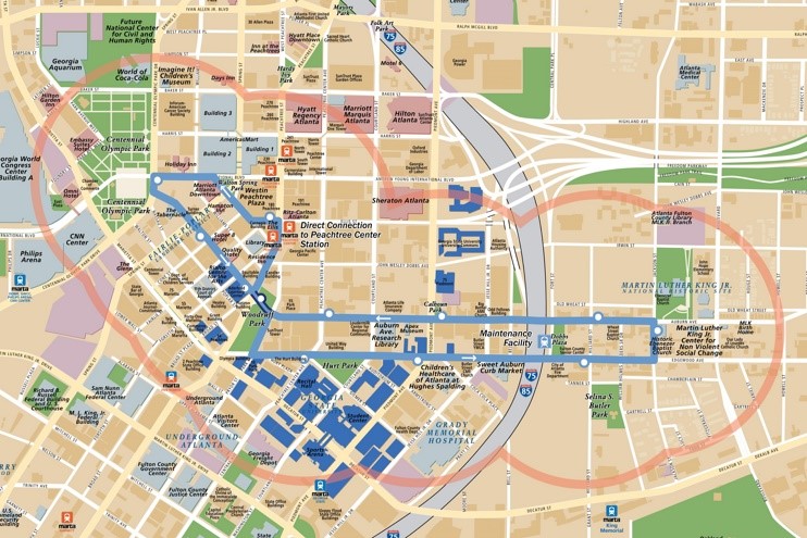 Atlanta streetcar map