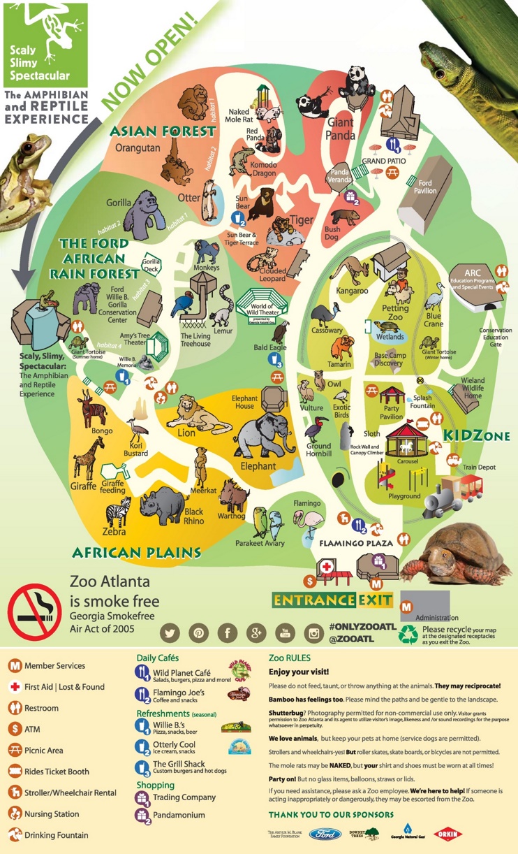 Atlanta Zoo map